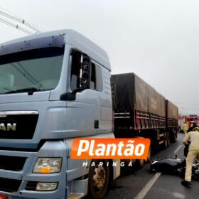 Fotos de Mulher é intubada após ser atropelada por carreta em Maringá ao cair de moto