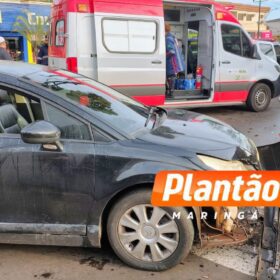 Fotos de Mulher sofre ferimentos graves após colisão entre carro e moto em Maringá; veja o flagrante