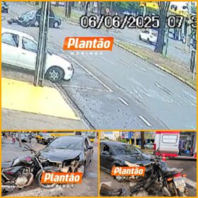 Fotos de Mulher sofre ferimentos graves após colisão entre carro e moto em Maringá; veja o flagrante