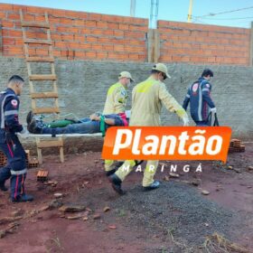 Trabalhador fica ferido após queda em obra no Jardim de Monique, em Maringá Foto 2 Fotos de Trabalhador fica ferido após queda em obra no Jardim de Monique, em Maringá