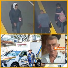 Fotos de Câmera de segurança mostram casal suspeito de matar idoso durante roubo em Maringá