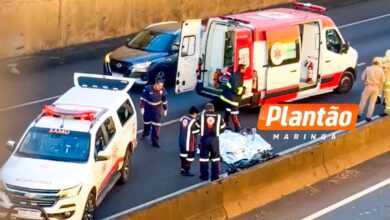 Fotos de Casal morre em grave acidente entre moto e ônibus na BR-376 em Sarandi