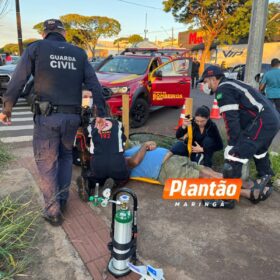 Gol avança sinal vermelho, atinge carro e quase atropela grupo de motociclistas em Maringá Foto 2 Fotos de Gol avança sinal vermelho, atinge carro e quase atropela grupo de motociclistas em Maringá