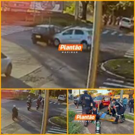 Gol avança sinal vermelho, atinge carro e quase atropela grupo de motociclistas em Maringá Foto 4 Fotos de Gol avança sinal vermelho, atinge carro e quase atropela grupo de motociclistas em Maringá