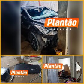 Fotos de Homem joga carro contra casa após esposa recusar relação sexual em Sarandi