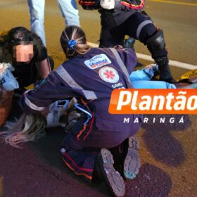 Jovem fica ferida após ser atropelada por motociclista ejetado em fuga em Maringá Foto 4 Fotos de Jovem fica ferida após ser atropelada por motociclista ejetado em fuga em Maringá