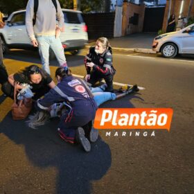 Jovem fica ferida após ser atropelada por motociclista ejetado em fuga em Maringá Foto 5 Fotos de Jovem fica ferida após ser atropelada por motociclista ejetado em fuga em Maringá