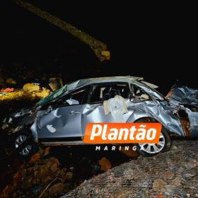 Fotos de Mulher é intubada após carro cair de ponte na divisa de Maringá e Sarandi