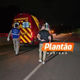 Fotos de Mulher é intubada após carro cair de ponte na divisa de Maringá e Sarandi