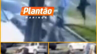 Fotos de Após dar voadora em idoso durante discussão de trânsito, motociclista leva paulada na cabeça em Maringá