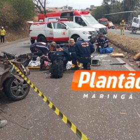 Carro fica destruído após acidente entre Sarandi e Marialva Foto 2 Fotos de Carro fica destruído após acidente entre Sarandi e Marialva