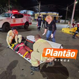 Fotos de Colisão entre duas motos deixa três feridos em Maringá