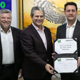 Delegado Jacovós e Silvio Barros acompanham liberação de recursos para pavimentação em Maringá Foto 1 Fotos de Delegado Jacovós e Silvio Barros acompanham liberação de recursos para pavimentação em Maringá