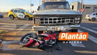 Fotos de Dez dias após ganhar moto do pai, jovem de 18 anos sofre ferimentos graves em acidente em Maringá