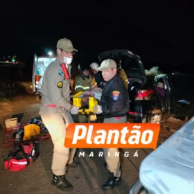 Dois jovens ficam feridos em capotamento no Contorno Sul, em Maringá Foto 1 Fotos de Dois jovens ficam feridos em capotamento no Contorno Sul, em Maringá