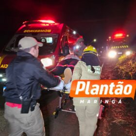 Dois jovens ficam feridos em capotamento no Contorno Sul, em Maringá Foto 6 Fotos de Dois jovens ficam feridos em capotamento no Contorno Sul, em Maringá