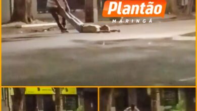 Fotos de Homem é brutalmente agredido com chute no rosto durante briga em Maringá