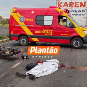 Fotos de Motociclista morre ao ser atropelado por caminhão na Avenida Colombo em Maringá