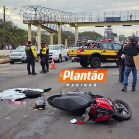 Fotos de Motociclista morre ao ser atropelado por caminhão na Avenida Colombo em Maringá
