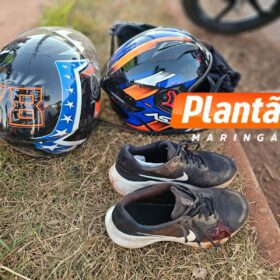 Fotos de Acidente entre moto e caminhão deixa motociclista gravemente ferido em Maringá