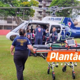Fotos de Bebê de cinco meses fica em estado gravíssimo e é socorrido de helicóptero ao Santa Casa de Maringá após acidente