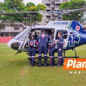 Fotos de Bebê de cinco meses fica em estado gravíssimo e é socorrido de helicóptero ao Santa Casa de Maringá após acidente