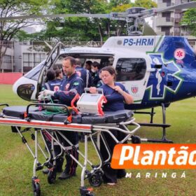 Fotos de Bebê de cinco meses fica em estado gravíssimo e é socorrido de helicóptero ao Santa Casa de Maringá após acidente