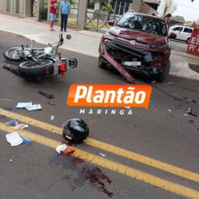 Fotos de Homem de 39 anos fica gravemente ferido após acidente em Maringá