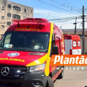 Fotos de Imagens flagraram suspeito deixando casa antes de incêndio que deixou homem gravemente ferido em Maringá