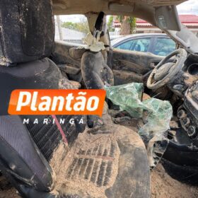 Fotos de Icaraíma: Marcas de tiros em veículo indicam que cobradores foram surpreendidos de frente