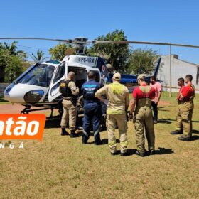 Fotos de Policiais Militares salvam idosa e criança com Síndrome de Down de incêndio em Mandaguaçu