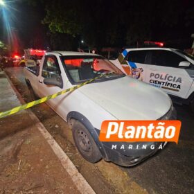 Fotos de Vídeo mostra homem sendo esfaqueado pela ex, em Maringá; o homem tentava arrastá-la para dentro de um veículo