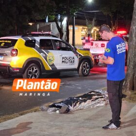 Fotos de Vídeo mostra homem sendo esfaqueado pela ex, em Maringá; o homem tentava arrastá-la para dentro de um veículo