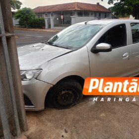 Câmera de segurança flagra acidente que deixou motociclista ferido na Zona 5, em Maringá Foto 2 Fotos de Câmera de segurança flagra acidente que deixou motociclista ferido na Zona 5, em Maringá