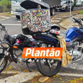 Câmera flagra acidente entre duas motos em Maringá; vítimas sofreram fraturas e ferimentos no rosto Foto 3 Fotos de Câmera flagra acidente entre duas motos em Maringá; vítimas sofreram fraturas e ferimentos no rosto