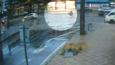 Fotos de Câmera registra o exato momento em que cratera se abre na Avenida São Paulo, em Maringá