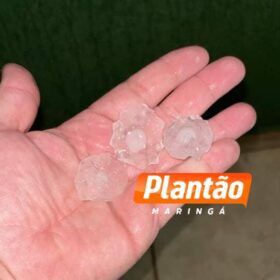 Chuva de granizo atinge Maringá e região durante a madrugada Foto 4 Fotos de Chuva de granizo atinge Maringá e região durante a madrugada