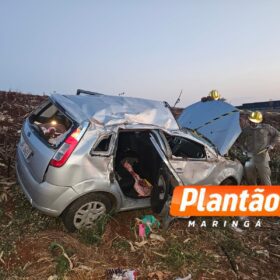 Desespero na PR-323: criança de 2 anos é socorrida de helicóptero após capotamento Foto 1 Fotos de Desespero na PR-323: criança de 2 anos é socorrida de helicóptero após capotamento