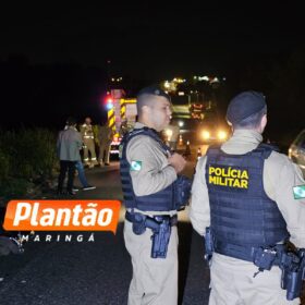 Homem morre atropelado na Avenida Sincler Sambatti em Maringá; motorista caiu em ribanceira após o acidente Foto 3 Fotos de Homem morre atropelado na Avenida Sincler Sambatti em Maringá; motorista caiu em ribanceira após o acidente