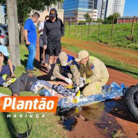Capacete salva a vida de homem após acidente com moto de alta cilindrada em Maringá Foto 2 Fotos de Capacete salva a vida de homem após acidente com moto de alta cilindrada em Maringá