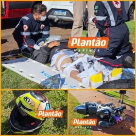 Capacete salva a vida de homem após acidente com moto de alta cilindrada em Maringá Foto 1 Fotos de Capacete salva a vida de homem após acidente com moto de alta cilindrada em Maringá