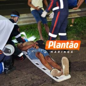 Dois jovens ficam feridos após capotamento impressionante no Contorno Norte, em Maringá Foto 2 Fotos de Dois jovens ficam feridos após capotamento impressionante no Contorno Norte, em Maringá