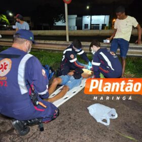 Dois jovens ficam feridos após capotamento impressionante no Contorno Norte, em Maringá Foto 1 Fotos de Dois jovens ficam feridos após capotamento impressionante no Contorno Norte, em Maringá
