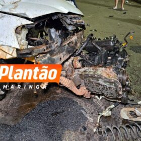 Dois jovens ficam feridos após capotamento impressionante no Contorno Norte, em Maringá Foto 8 Fotos de Dois jovens ficam feridos após capotamento impressionante no Contorno Norte, em Maringá
