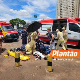 Motociclista sofre queda grave e é levado em estado crítico ao hospital em Maringá Foto 1 Fotos de Motociclista sofre queda grave e é levado em estado crítico ao hospital em Maringá