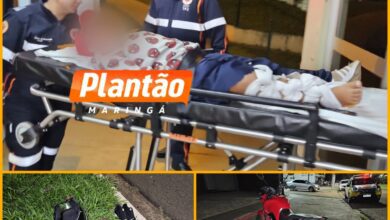 Fotos de Pai abandona filho de 7 anos com perna quebrada e foge após acidente de moto em Maringá