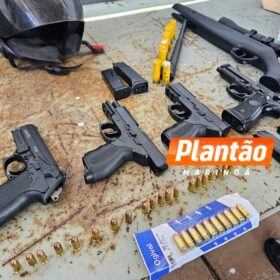 Confusão, facadas e armas: dupla é presa após briga em Maringá Foto 1 Fotos de Confusão, facadas e armas: dupla é presa após briga em Maringá