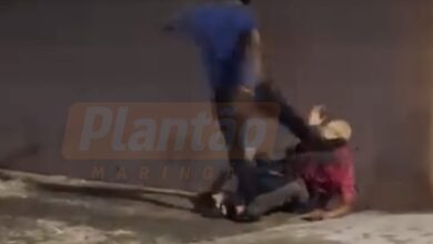 Fotos de Agressão entre moradores em situação de rua é registrada na véspera de Natal em Maringá