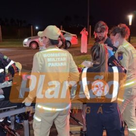 Fotos de Casal de motociclistas fica gravemente ferido após acidente no Eurogarden, em Maringá
