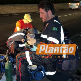 Motociclista fica em estado gravíssimo após cair de aproximadamente oito metros no Contorno Norte de Maringá Foto 10 Fotos de Motociclista fica em estado gravíssimo após cair de aproximadamente oito metros no Contorno Norte de Maringá